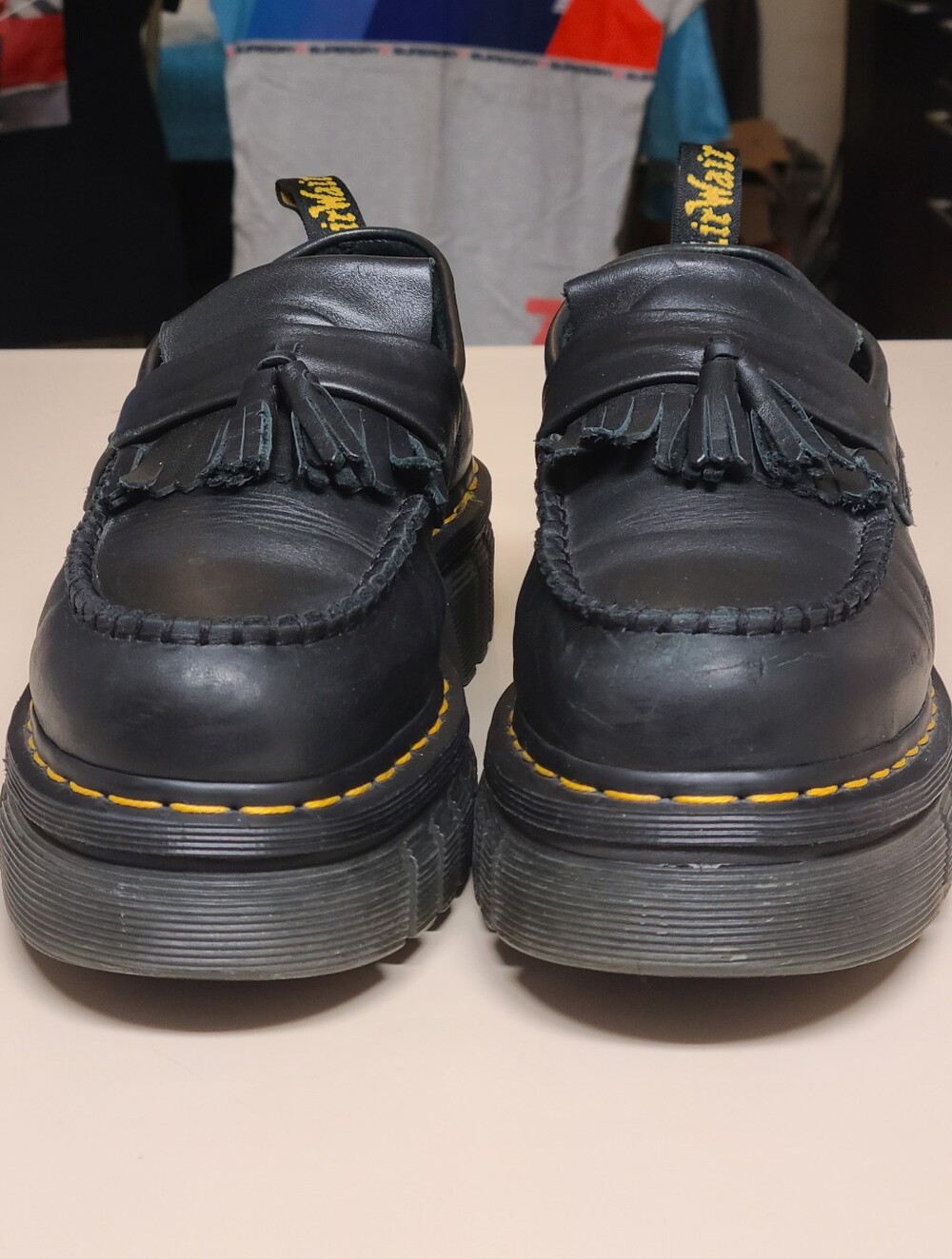 Dr. Martens Audrick Nappa Lux leather chunky platform loafers size 10 - Picture 2 of 9